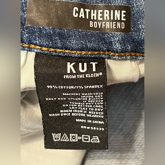 KUT From the Kloth Catherine Boyfriend —Straight Leg Cuff Cropped Jean - Picture 2 of 14